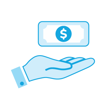 hand holding money icon