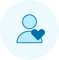 person and heart icon