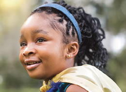 little girl smiling