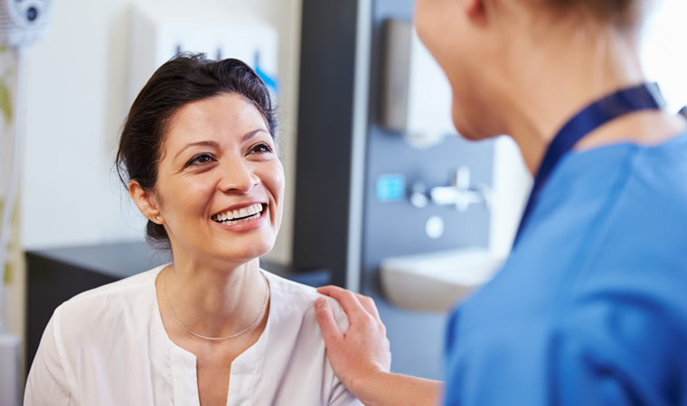 Doctor talking to a patient